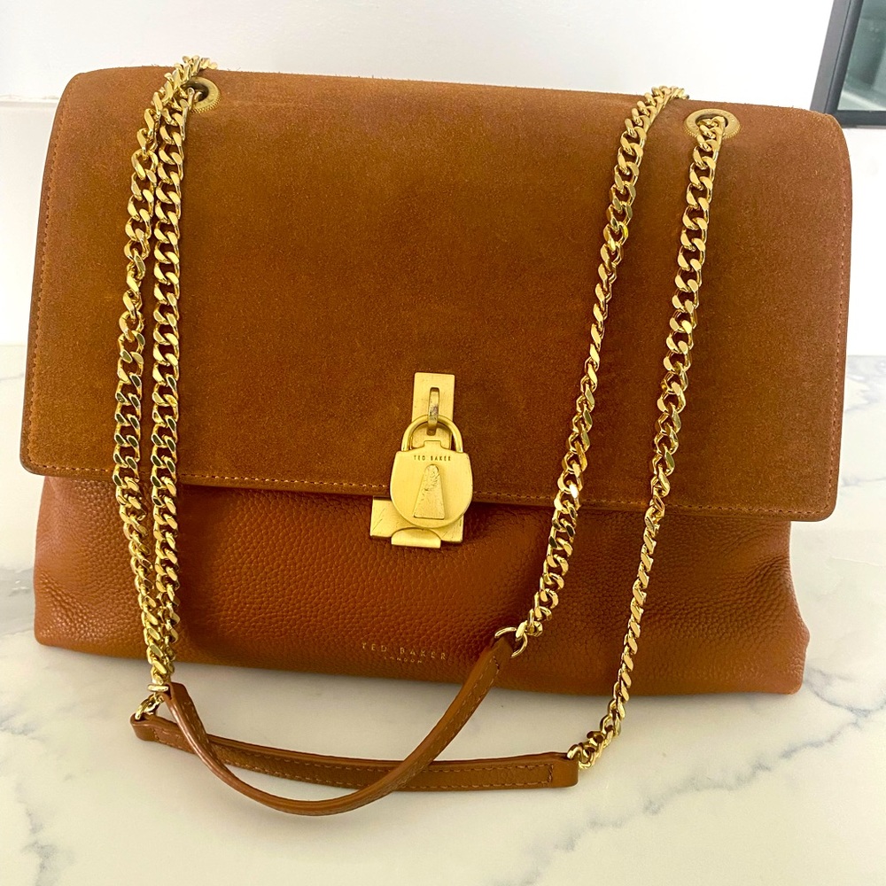 Authentic Ted Baker Purse, Camel Color s/Gold Haddware